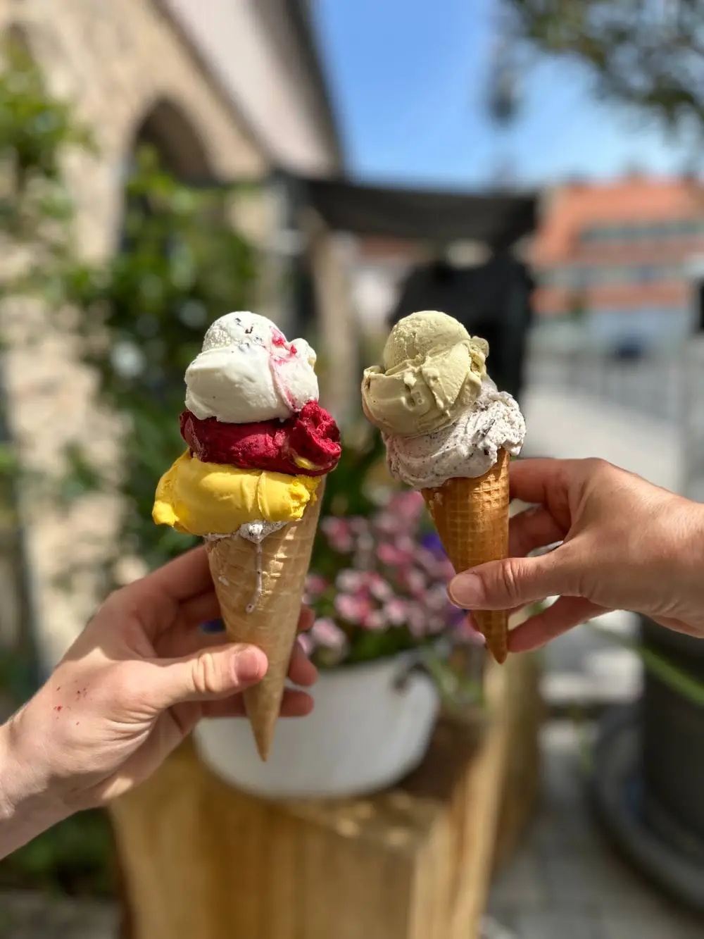 Hausgemachtes Eis im Café Ilse